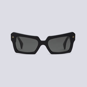 'PG01' - BLACK FRAME WITH DARK GREY LENS