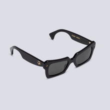 Load image into Gallery viewer, &#39;PG01&#39; - BLACK FRAME WITH DARK GREY LENS