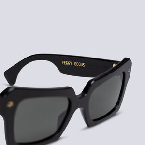 'PG01' - BLACK FRAME WITH DARK GREY LENS