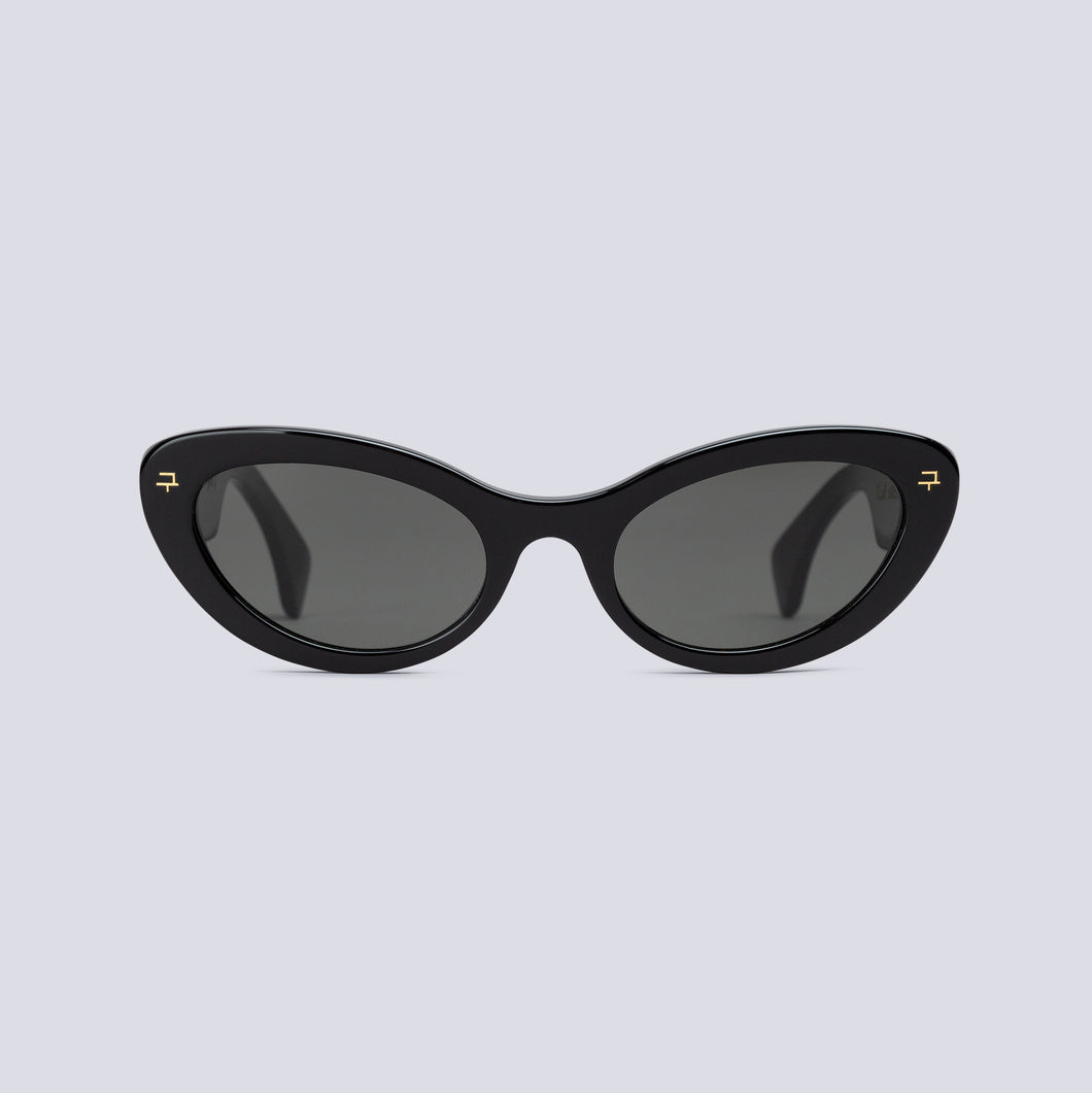 'PG02' - BLACK FRAME WITH DARK GREY LENS