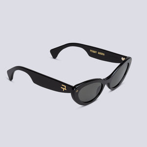 'PG02' - BLACK FRAME WITH DARK GREY LENS