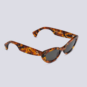 'PG02' - HAVANA FRAME WITH DARK GREY LENS