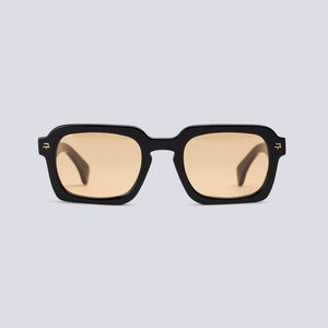 'PG04' - BLACK FRAME WITH ORANGE LENS