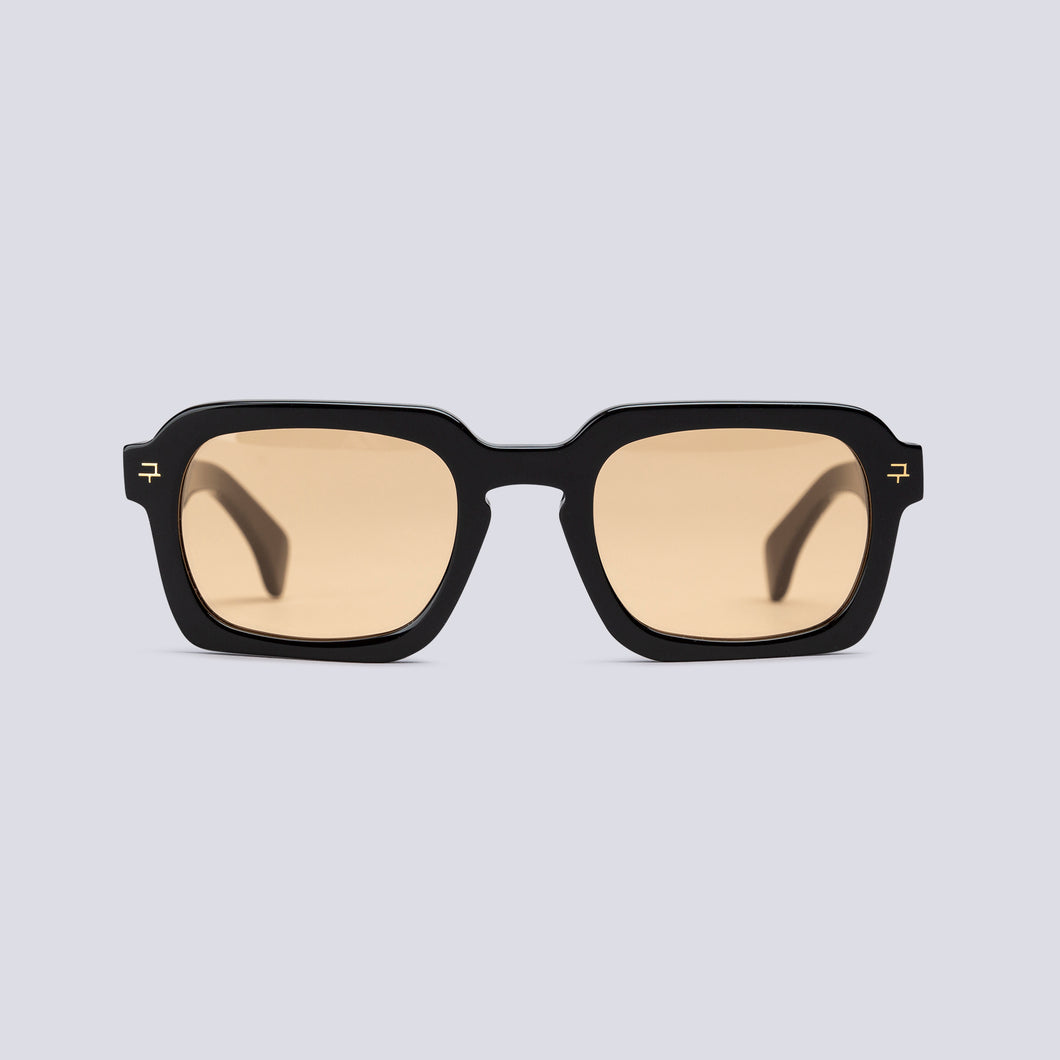 'PG04' - BLACK FRAME WITH ORANGE LENS